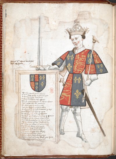 An English king in armour and tabard (Henry V) from 