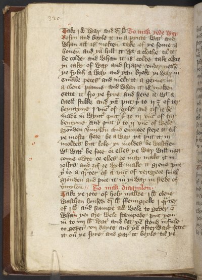 Medical and culinary recipes, c.1395 by English School