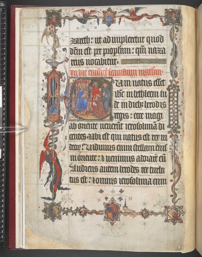 Adoration of the Magi historiated initial, from 
