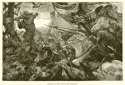 Harold at the Battle of Hastings by English School