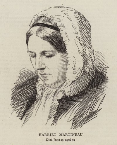Harriet Martineau (engraving) by English School