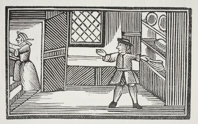He went to the larder and helped himself to the bread and butter (illustration) by English School