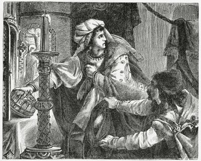 Helene Kottanerin steals the Crown of Saint Stephen in 1440, 1882 by English School