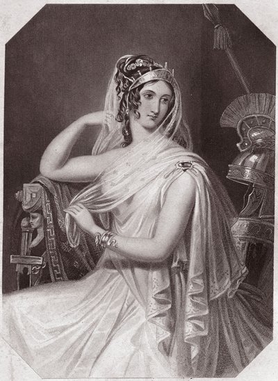 Helen, wife to Menelaus (Troilus and Cressida) in - Gallery of the women of Shakespeare, collection of forty-five serious portraits by early London artists, enriched with critical and literary notices around 1838 by English School