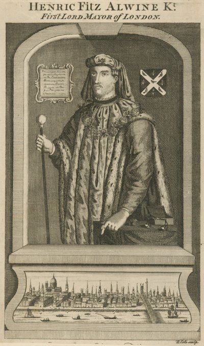 Henric Fitz Alwine, First Lord Mayor of London by English School