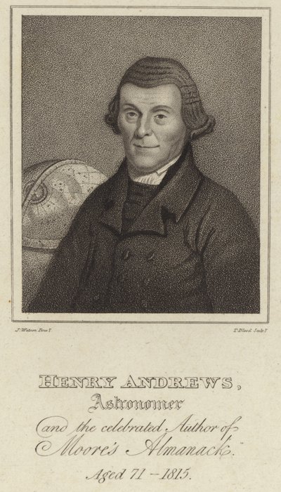 Henry Andrews, Astronomer and Author of Moores Almanack by English School