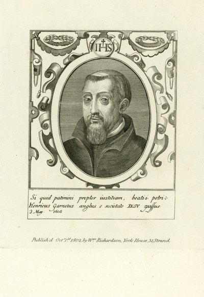 Henry Garnet by English School