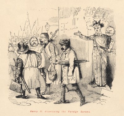 Henry II Dismissing the Foreign Barons by English School