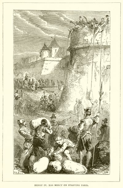 Henry IV has Mercy on Starving Paris by English School