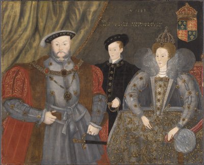 Henry VIII, Elizabeth I, and Edward VI by English School