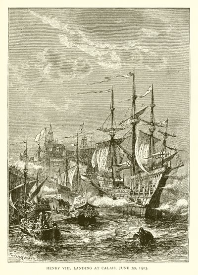 Henry VIII Landing at Calais, June 30, 1513 by English School