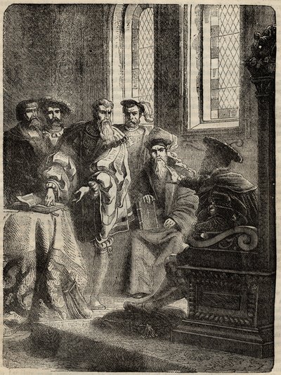Henry VIII and his Council ordaining the translation of the Bible into English - 1538 by English School