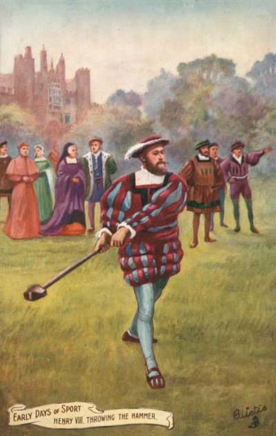 Henry VIII throwing the hammer by English School