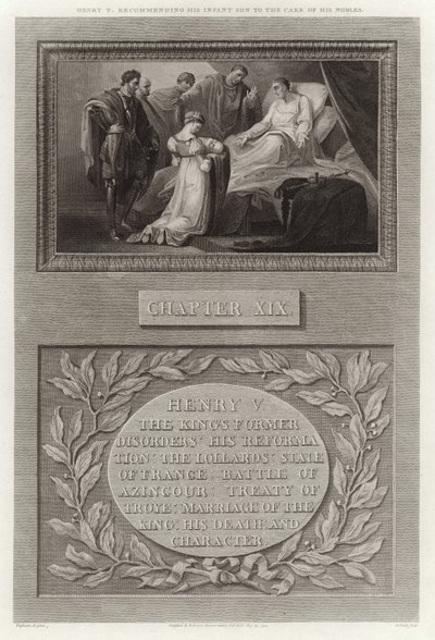 Henry V Recommending His Infant Son to the Care of His Nobles by English School