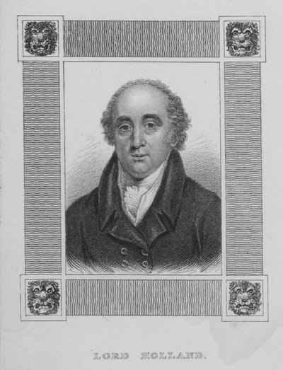 Henry Vassall-Fox, 3rd Baron Holland, English Whig Politician by English School
