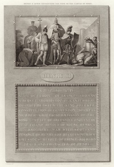 Henry and Lewis Conducting the Pope to the Castle of Torci by English School