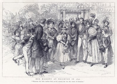 Her Majesty at Brighton in 1832 by English School