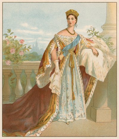 Her Majesty in her Coronation Robes by English School