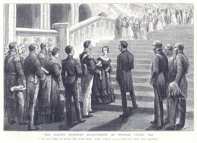 Her Majesty Receiving Louis-Philippe at Windsor Castle, 1844 by English School