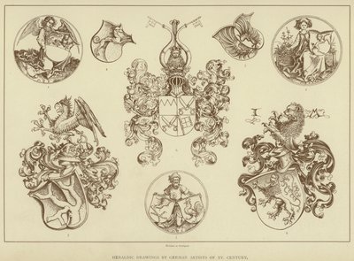 Heraldic Drawings by German Artists of 15th Century by English School