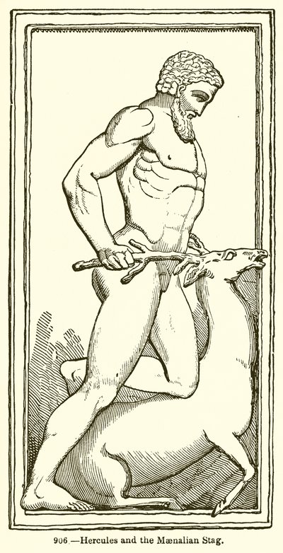Hercules and the Maenalian Stag by English School
