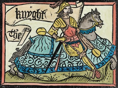 Here Begynneth the Knightes Tale, Illustration from The Canterbury Tales by Geoffrey Chaucer by English School