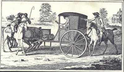 Highwaymen James MacLaine and William Plunkett rob the Earl of Eglinton on Hounslow Heath, 26 June 1750 by English School