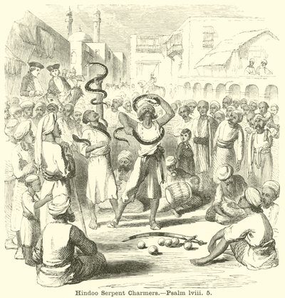 Hindoo Serpent Charmers by English School