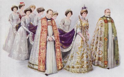 His Majesty the Queen Entering the Abbey by English School