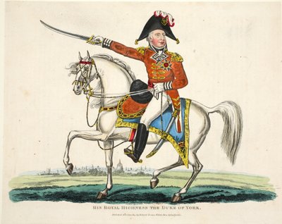 His Royal Highness, The Duke of York, Illustration from An Historical Account of the Battle of Waterloo by William Mudford, 1816 by English School