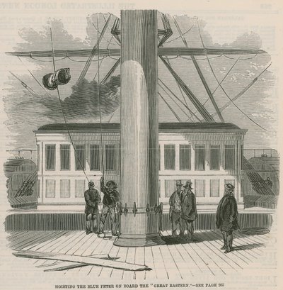 Hoisting the Blue Peter on Board the Great Eastern by English School