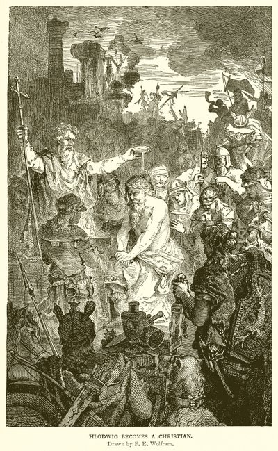 Holdwig Becomes a Christian by English School