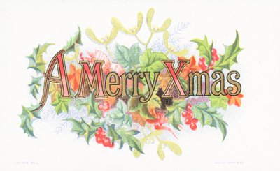 Holly and Mistletoe by English School
