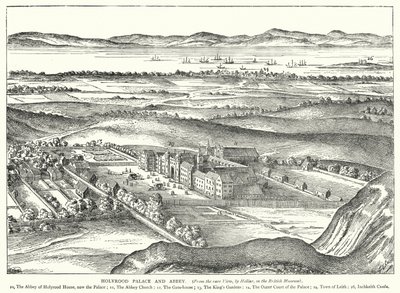 Holyrood Palace and Abbey (engraving) by English School