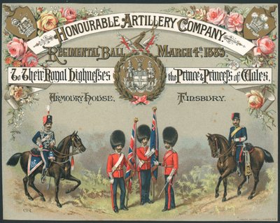 Honourable Artillery Company, Regimental Ball, 4 March 1885 by English School