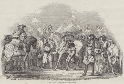 Horse-Racing in the Reign of Charles II by English School