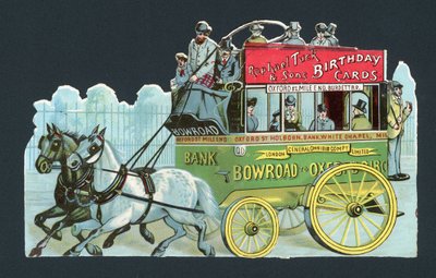 Horse-drawn London bus by English School