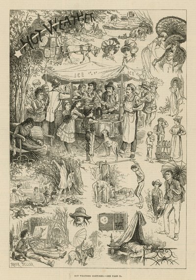 Hot Weather Sketches by English School
