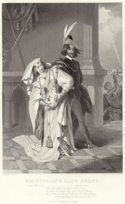 Hotspur and Lady Percy, King Henry IV, Part I, Act II, Scene 3 by English School