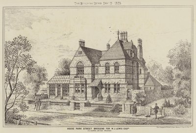 House Park Street Bridgend, for W J Lewis Esquire by English School