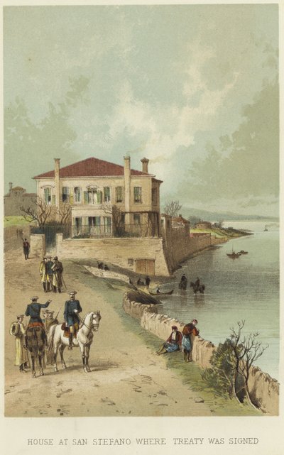 House at San Stefano Where Treaty Was Signed by English School