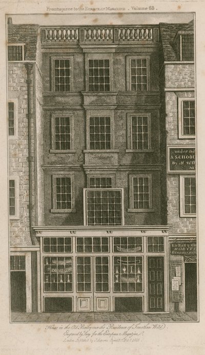 House in the Old Bailey once the residence of Jonathan Wild by English School