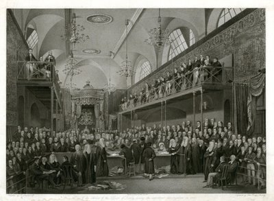 House of Lords during the Important Investigation in 1820 by English School
