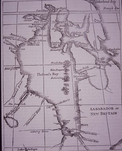 Hudson Bay Company, Map of Hudson Bay Published in 1744 by English School
