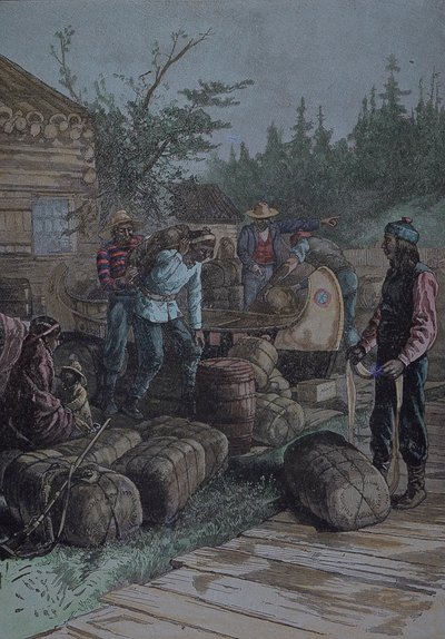 Hudson Bay Company, Trading Post in Mid 19th Century, Late 19th Century by English School