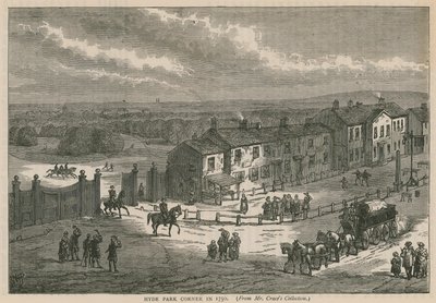 Hyde Park Corner in 1750 by English School