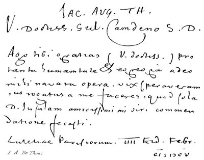 I. A. De Thou by English School