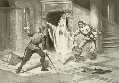 I Puritani, Act I Scene V (engraving) by English School