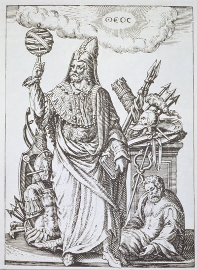 Ideal Figure of Hermes Trismegistus, Copy of Illustration from De Divinatione et Magicis Praestigiis by Jean-Jacques Boissard, 1605, published late 19th Century by English School