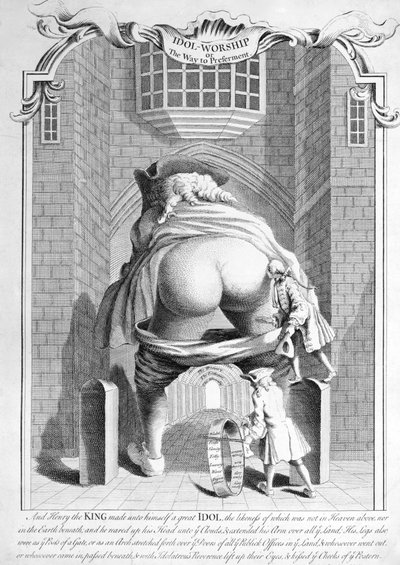 Idol-Worship or the Way to Preferment, 1740 by English School